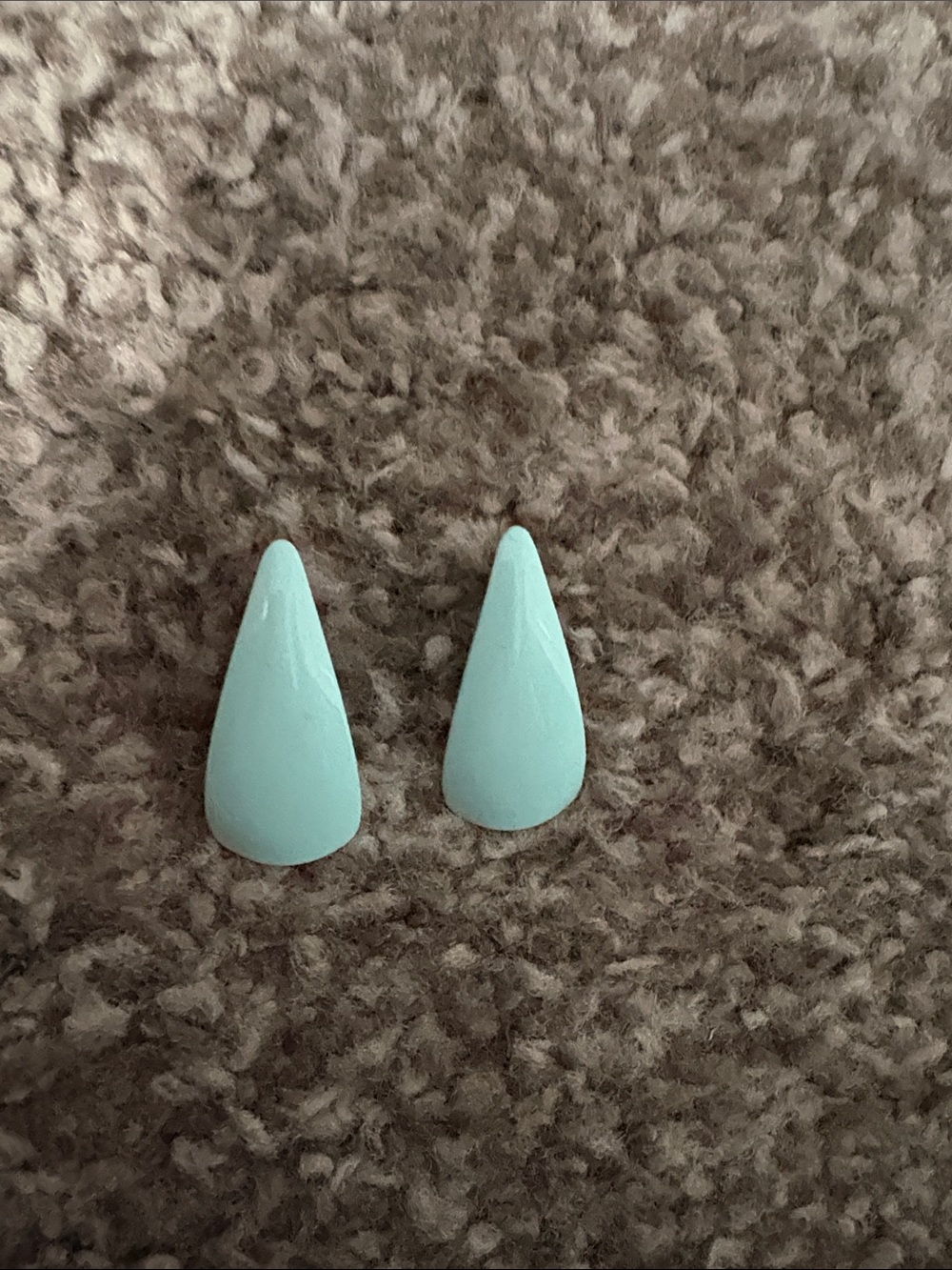 Aqua Teardrop Stud Earrings for Women